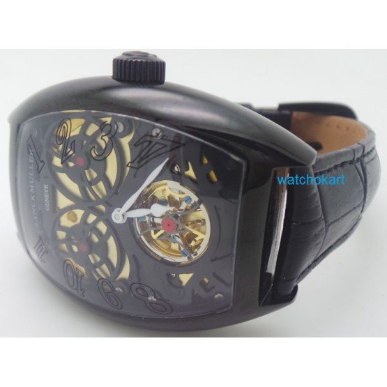 Franck Muller Giga Tourbillon Full Black Swiss Automatic Watch