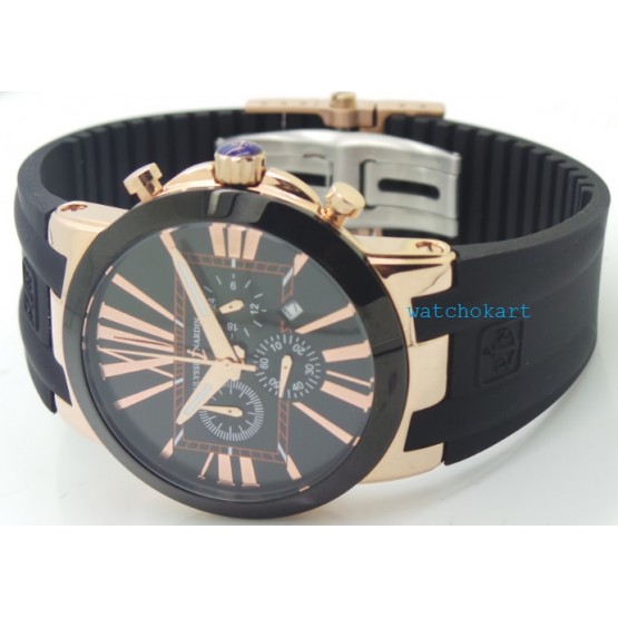 Ulysse Nardin Executive CHRONOGRAPH Black Rubber Strap Watch