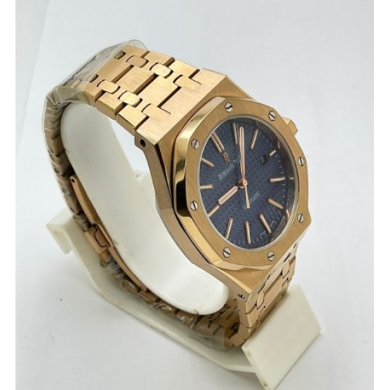 Audemars Piguet Royal Oak Rose Gold BLUE Swiss  Automatic Watch