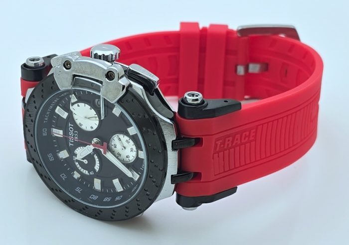 Tissot T-Race Chronograph Red Rubber Strap Watch - Image 5