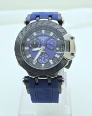 Tissot T-Race Chronograph Blue Rubber Strap Watch - Image 3