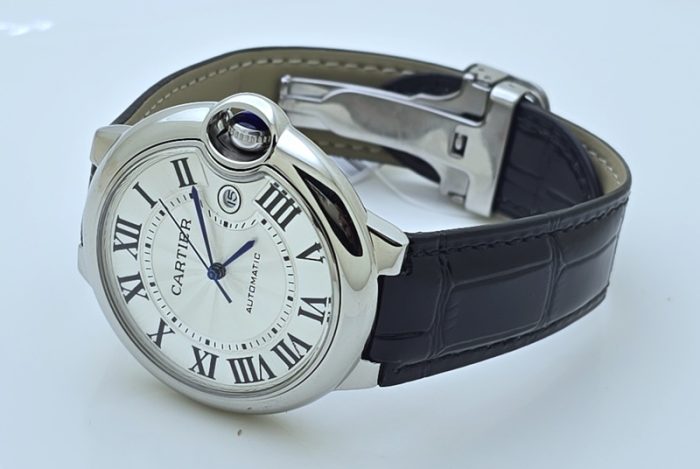 Cartier Ballon Bleu De Mens Steel Leather Strap Swiss Automatic Watch - Image 5