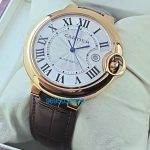 Cartier Calibre De Diver Rose Gold Black Rubber Strap Watch