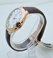 Cartier Ballon Bleu De Mens Rose Gold Leather Strap Swiss Automatic Watch - Image 3