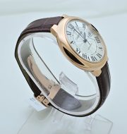 Cartier Ballon Bleu De Mens Rose Gold Leather Strap Swiss Automatic Watch - Image 4