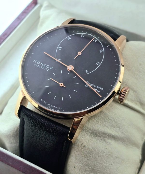 Nomos Glashutte LAMBDA Gangreserve 84 Stunden Steel Power Reserve Swiss Automatic Watch