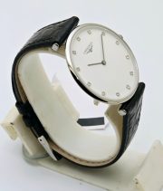 Longines La Grande Classique Ultra Slim Diamond Mark Steel Leather Strap Watch - Image 5