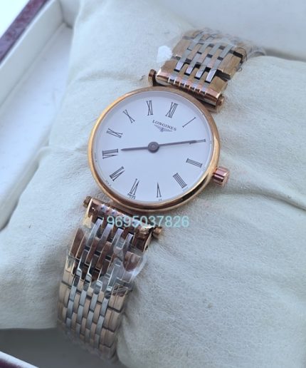 Longines Elegance La Grande Black Dual Tone Ladies Watch