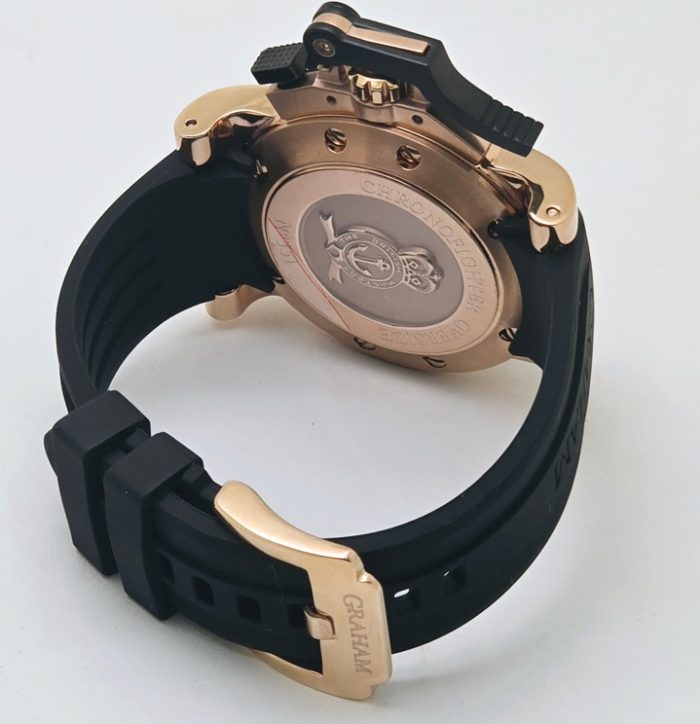 Graham Chronofighter Oversize Blue Rubber Strap Watch - Image 6