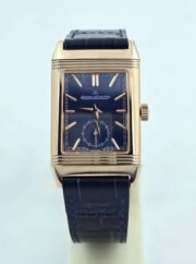 Jaeger Le Coultre Grande Reverso London Flagship Rose Gold Blue Watch - Image 3