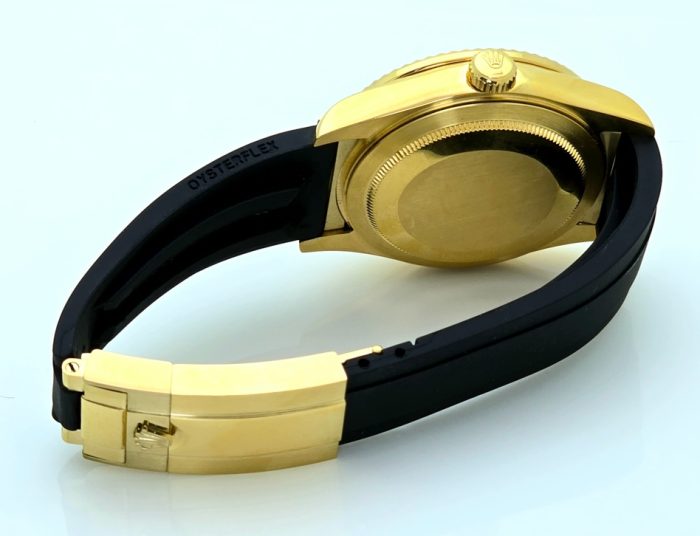 Rolex Sky Dweller Gold Black Rubber Strap Swiss ETA Automatic 7750 Valjoux Movement Watch - Image 6