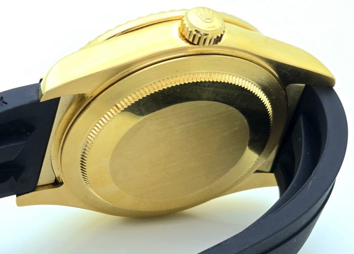 Rolex Sky Dweller Gold Black Rubber Strap Swiss ETA Automatic 7750 Valjoux Movement Watch - Image 7