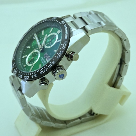 231025B123 Tag Heuer Carrera Calibre Date Green Steel Watch - Image 4