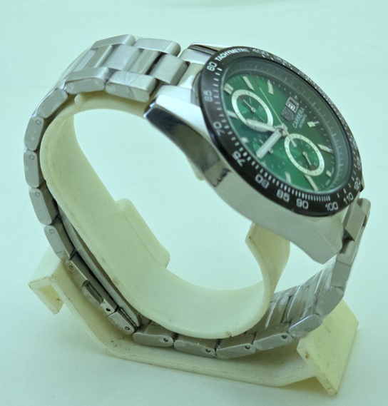 231025B1234 Tag Heuer Carrera Calibre Date Green Steel Watch - Image 5
