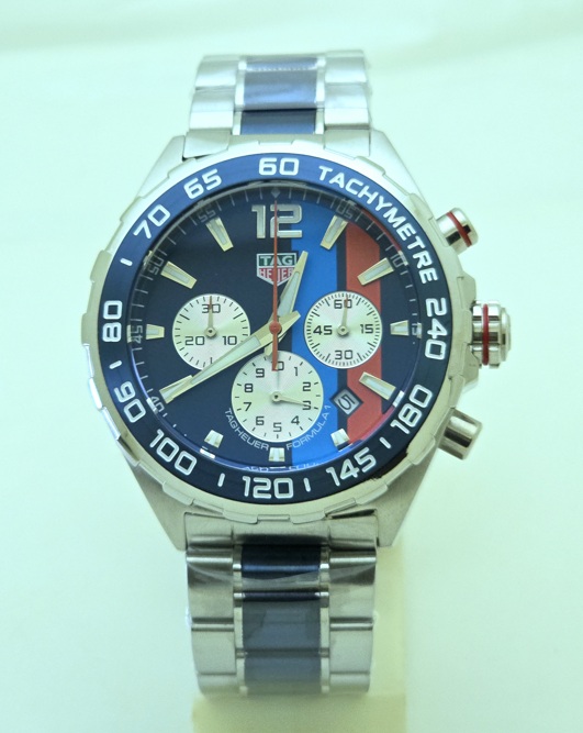 231025C12 Tag Heuer Formula 1 Gulf Edition Steel Dual Tone Watch - Image 3