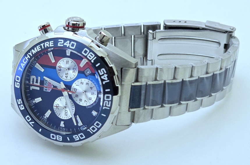 231025C12345 Tag Heuer Formula 1 Gulf Edition Steel Dual Tone Watch - Image 6