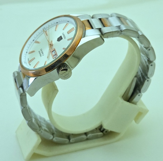 231025D123 Tag Heuer Carrera Calibre 5 White Day-Date Dual Tone Swiss Automatic Watch - Image 4