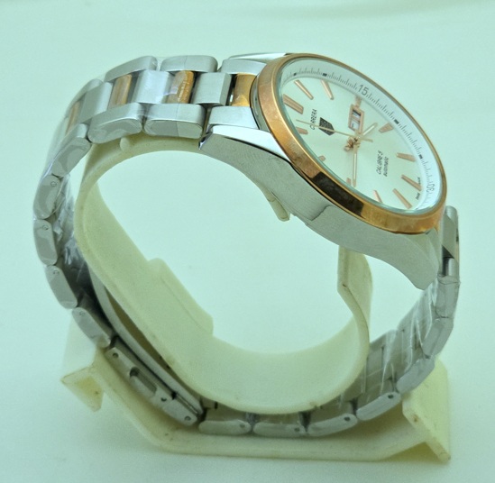 231025D1234 Tag Heuer Carrera Calibre 5 White Day-Date Dual Tone Swiss Automatic Watch - Image 5