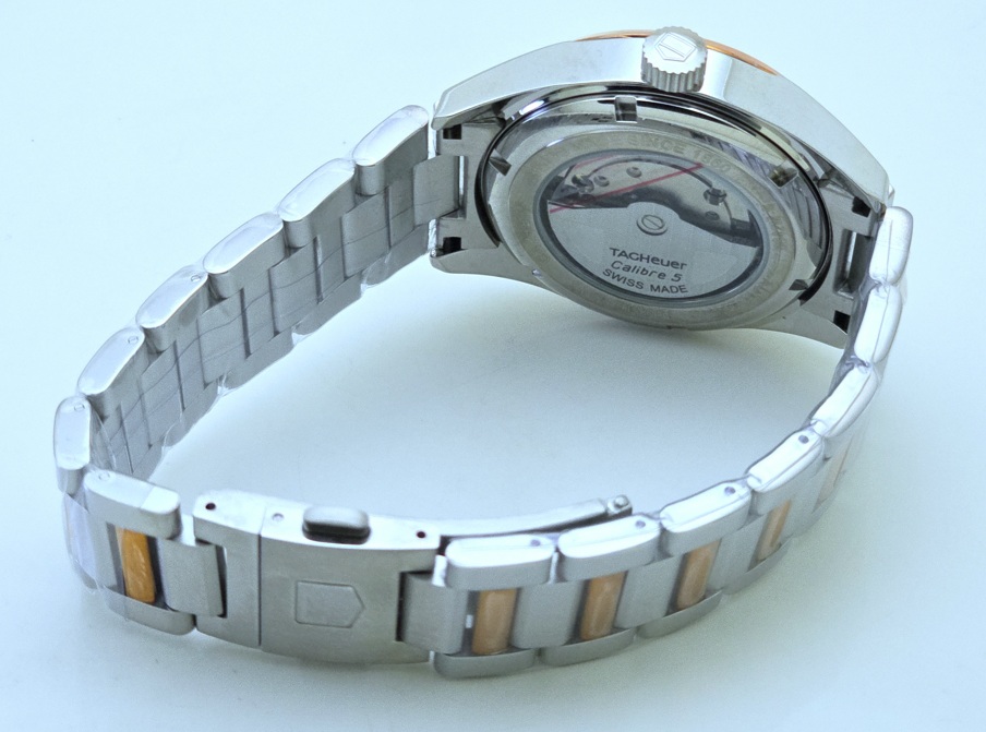231025D123456 Tag Heuer Carrera Calibre 5 White Day-Date Dual Tone Swiss Automatic Watch - Image 7