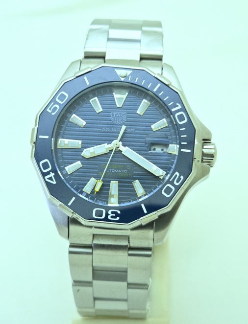 231025E12 TAG Heuer Aquaracer Calibre 5 Blue Swiss Automatic Watch - Image 3