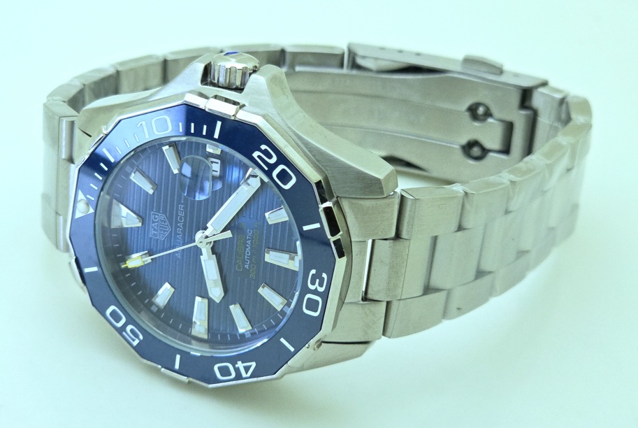 231025E12345 TAG Heuer Aquaracer Calibre 5 Blue Swiss Automatic Watch - Image 6