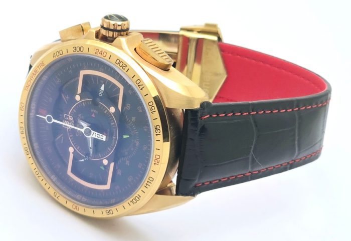 Tag Heuer Monaco Micrograph Leather Strap watch - Image 5