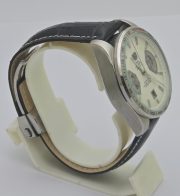 Tag Heuer Grand Carrera Calibre 17 RS 2 White Black Leather Strap Watch - Image 4
