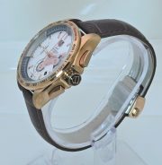 Tag Heuer Grand Carrera Calibre 36 White Rose Gold Leather Strap Watch - Image 4