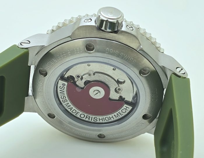 Oris Aquis Green Rubber Strap Swiss Automatic Watch - Image 7