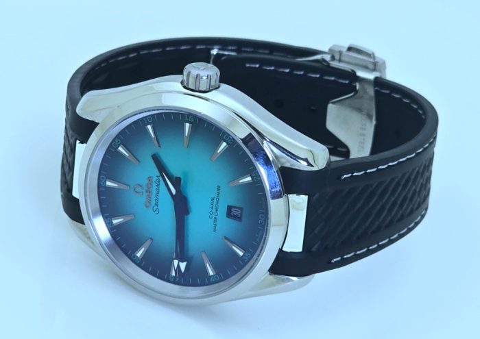 Omega Seamaster Aqua Terra Turquoise Rubber Strap Swiss Automatic Watch - Image 5