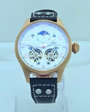 I W C Big Pilot Double Tourbillon White Rose Gold Swiss Automatic Watch - Image 3