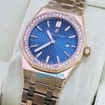 Audemars Piguet Royal Oak Diamond Blue Rose Gold Ladies Watch