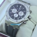 Audemars Piguet Chronometer Steel Black Rubber Strap Watch