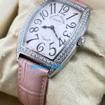 Franck Muller Cintrée Curvex Pink Strap Ladies Watch