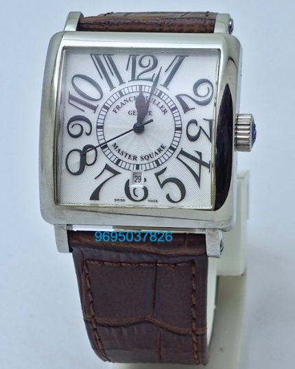 Franck Muller Square Master 2 Leather Strap Watch