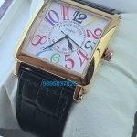 Franck Muller Square Master Rose Gold Color Dreams Leather Strap Watch