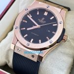 Hublot Vendom Classic Rose Gold Black Rubber Strap Swiss Automatic Watch