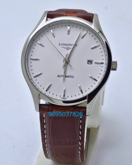 Longines Master Collection White Steel 2 Leather Strap Swiss Automatic Watch