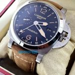 Panerai GMT Steel Brown Strap Swiss Automatic Watch