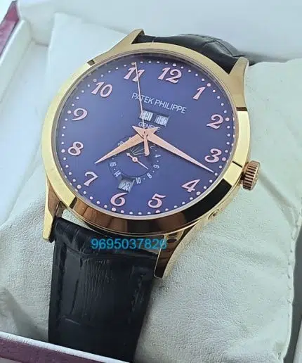 Patek Philippe GMT Annual Calendar Sun Moon Blue Dial Swiss Automatic Watches