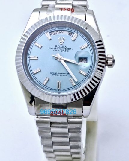 Rolex Day- Date Ice Blue Crystal Diamond