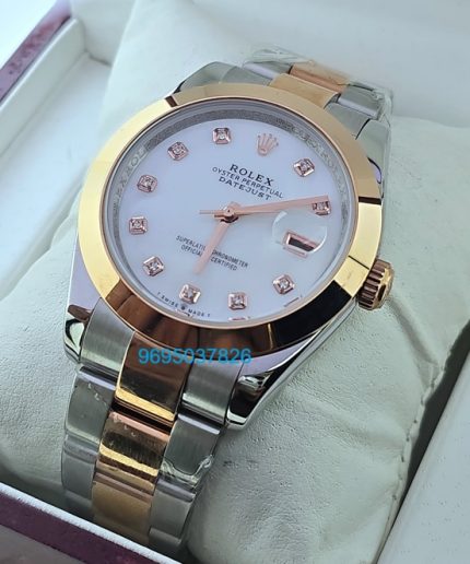 Rolex Date Just Diamond Mark Mother Of Pearl Replica Watches