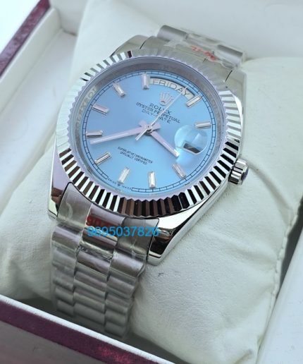 Rolex Day- Date Ice Blue Crystal Diamond