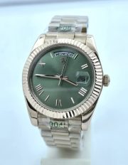Rolex Day-Date Green Dial Rose Gold Swiss Automatic Watch - Image 3