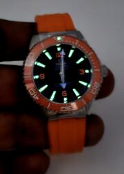 Omega Seamaster Planet Ocean Orange Ceramic Bezel SWISS ETA Valjoux Automatic Watch - Image 11