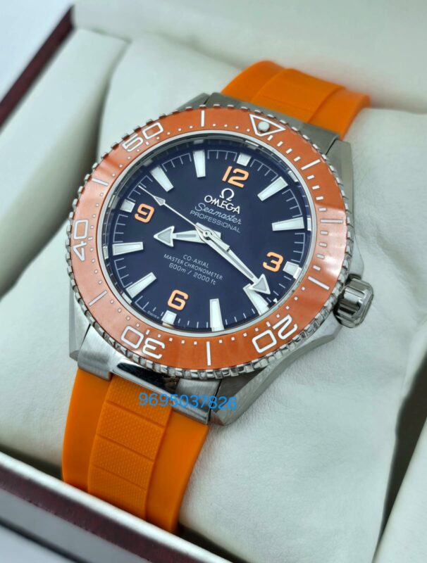 Omega Seamaster Planet Ocean Orange Ceramic Bezel SWISS ETA