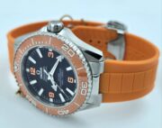 Omega Seamaster Planet Ocean Orange Ceramic Bezel SWISS ETA Valjoux Automatic Watch - Image 6