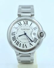 Cartier Ballon Bleu de Steel Swiss ETA Valjoux 7750 Movement Watch - Image 3