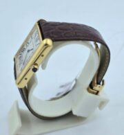 Cartier Tank Solo Gold Leather Strap Watch - Image 4