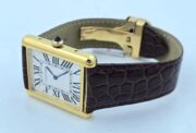 Cartier Tank Solo Gold Leather Strap Watch - Image 6